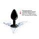 Металлическая анальная пробка с кристаллом Dorcel Diamond Plug Black S SO7808 фото 3