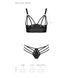 Комплект з екошкіри з люверсами та ремінцями Passion MALWIA BIKINI L/XL, black, бра та трусики SO5762 фото 5