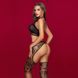 Бодістокінг JSY 7961 топ та колготки з доступом One Size Black, імітація резинки та підв&rsquo;язок SO6890 фото 3