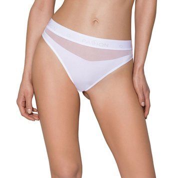 Трусики с прозрачной вставкой Passion PS006 PANTIES L, white SO4235 фото