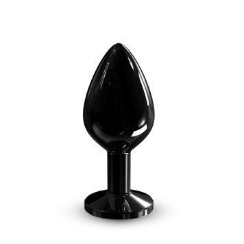 Металлическая анальная пробка с кристаллом Dorcel Diamond Plug Black M SO7809 фото