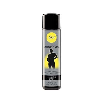Стимулирующая смазка на водной основе pjur Superhero Energizing glide 100 мл, с экстрактом гинкго билоба PJ10590 фото