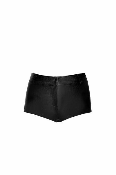 Шортики Noir Handmade F318 Wild, S, black, під латекс, крокодиловий принт, з доступом SX0333 фото