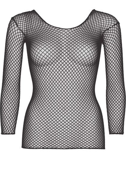 Сетчатый топ Leg Avenue Long Sleeves T-Shirts Black, One Size SO9104 фото