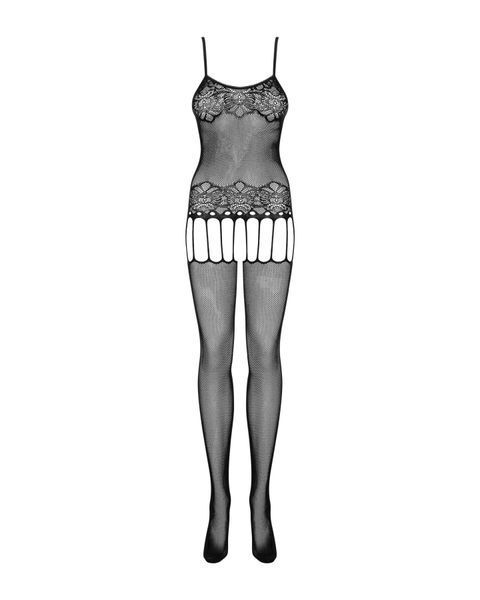 Бодистокинг Obsessive Bodystocking F235 S/M/L, тонкие подвязки, нежный декор, сеточка SO7231 фото