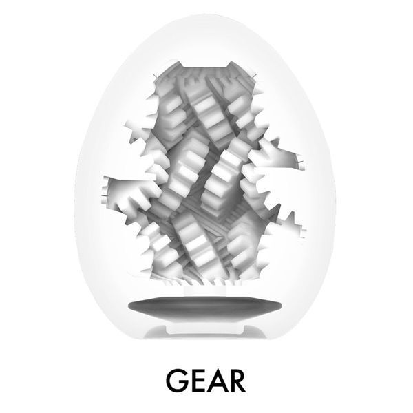 Мастурбатор-яйце Tenga Egg Gear, щільний TPE, пробник лубриканту 5 мл SO9803 фото