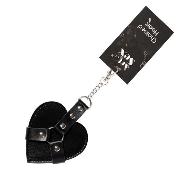 Брелок на карабине для ключей Art of Sex Chained Heart, Черный SX2243 фото