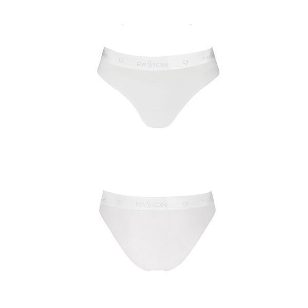 Трусики с прозрачной вставкой Passion PS006 PANTIES L, white SO4235 фото