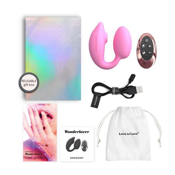 Виброяйцо с вакуумной клиторальной стимуляцией Love To Love Wonderlover PINK PASSION SO9616 фото