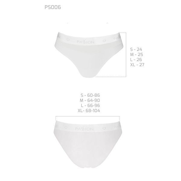 Трусики с прозрачной вставкой Passion PS006 PANTIES L, white SO4235 фото