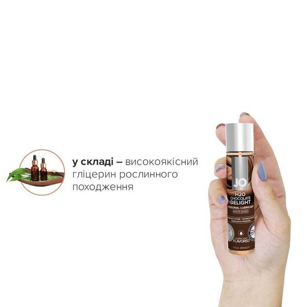 Смазка на водной основе JO H2O &mdash; Chocolate Delight (30 мл) без сахара, растительный глицерин SO1475 фото