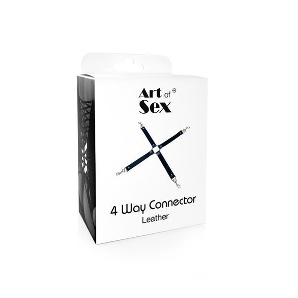 Крестовина из натуральной кожи Art of Sex &ndash; 4 Way Connector, черный SO7480 фото