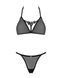 Полупрозрачный комплект Obsessive Celia Noir 2-pcs set M/L, бюстгальтер, стринги SO7866 фото 3