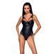 Боди из эко-кожи и кружева Passion LOONA BODY L/XL, black SO5355 фото 1