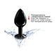 Металлическая анальная пробка с кристаллом Dorcel Diamond Plug Black M SO7809 фото 4
