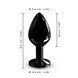 Металлическая анальная пробка с кристаллом Dorcel Diamond Plug Black M SO7809 фото 5