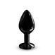 Металлическая анальная пробка с кристаллом Dorcel Diamond Plug Black M SO7809 фото 1