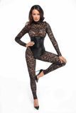Комбинезон Noir Handmade F299 Enigma, XL, кружево, длинный рукав, имитация корсета, доступ SX0234 фото
