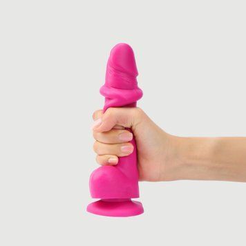 Реалистичный фаллоимитатор Strap-On-Me Sliding Skin Realistic Dildo Fuchsia L, эффект подвижной кожи SO6257 фото