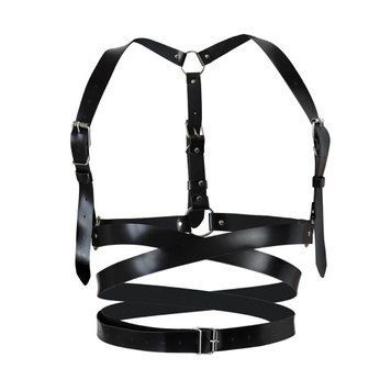 Кожаная портупея Art of Sex - Melani Leather harness, Черная L-2XL SO8299 фото