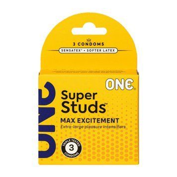 Презервативы ONE Super Studs, 3 шт, с точечным рельефом, со смазкой, упаковка &mdash; картонная коробка SX0782 фото