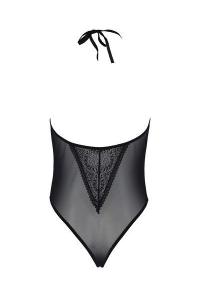 Боди Passion DROSERA BODY black, L/XL, высокие вырезы, верх на завязках SX0470 фото