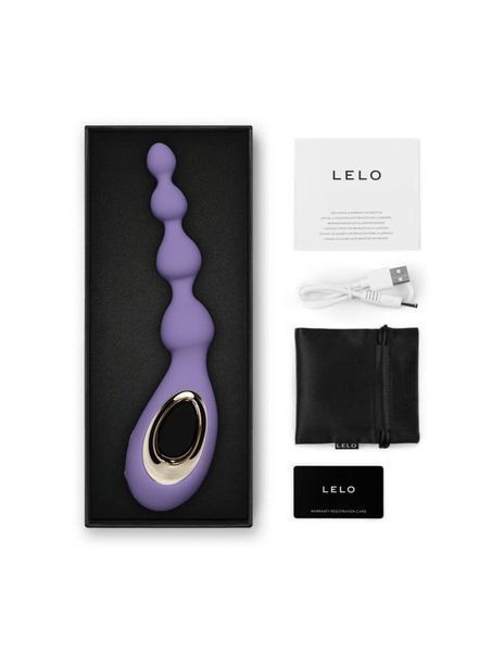 Анальне намисто з вібрацією LELO Soraya Beads Violet Dusk, різний діаметр намистин, 8 режимів SX3041 фото