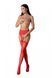 Эротические колготки-бодистокинг с тонкими подвязками Passion S028 One Size, red, открытый доступ SO8955 фото 1
