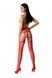 Эротические колготки-бодистокинг с тонкими подвязками Passion S028 One Size, red, открытый доступ SO8955 фото 2