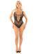 Боди Leg Avenue Rhinestone Net and Lace Bodysuit One Size, Black SX1753 фото 6