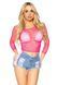 Сетчатый топ Leg Avenue Long Sleeves T-Shirts Neon Pink, One Size SO9105 фото 1