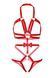 Портупея-тедди из ремней Leg Avenue Studded O-ring harness teddy L Red, экокожа SO8562 фото 5