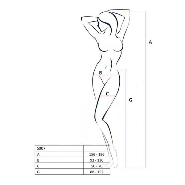 Сексуальные колготки-бодистокинги Passion S022 One Size, White, имитация чулок и пояса с гартерами PSS022W фото