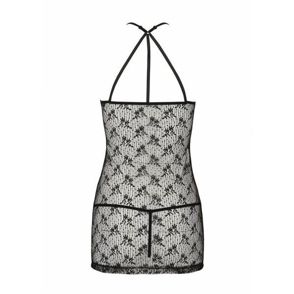Напівпрозора сорочка Passion AZALIA CHEMISE S/M, black SO4135 фото