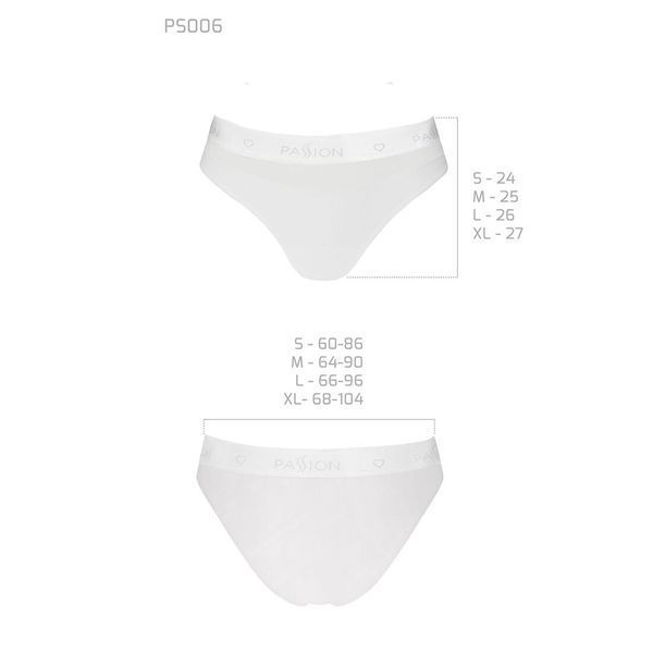 Трусики с прозрачной вставкой Passion PS006 PANTIES M, white SO4236 фото