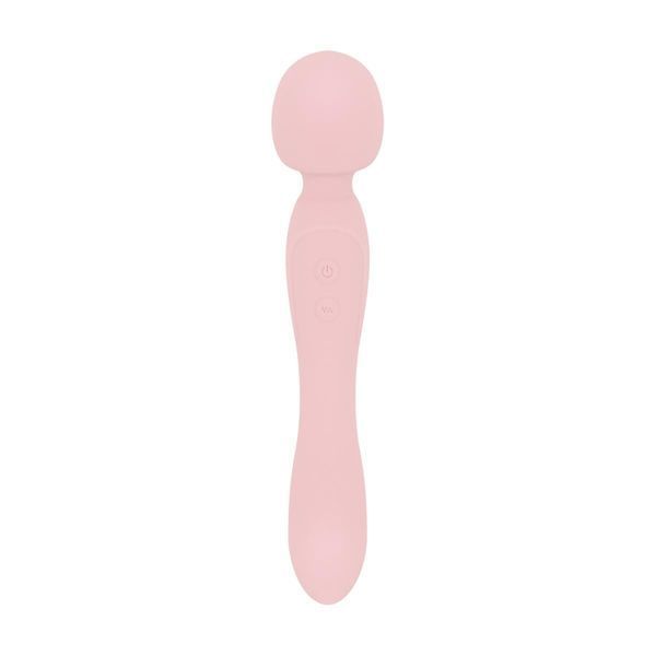 Вибромассажер Good Vibes Only - SIMI Double-Sided Wand Vibrator Soft Silicone - Pink SX3076 фото