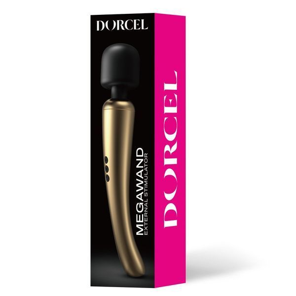 Мощный вибромассажер Dorcel Megawand Gold перезаряжаемый, 160 режимов SO1730 фото