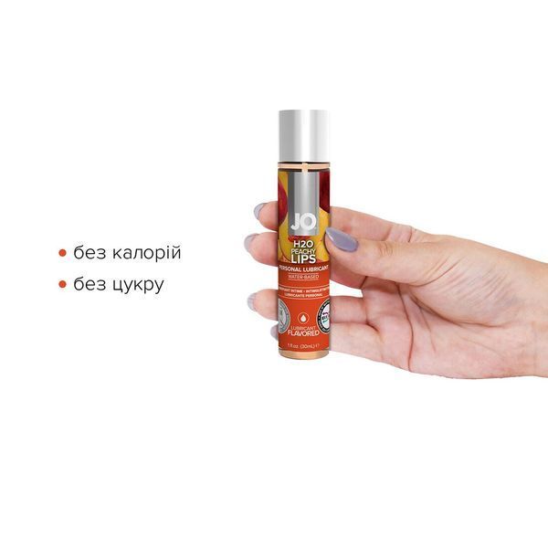 Змазка на водній основі JO H2O &mdash; Peachy Lips (30 мл) без цукру, рослинний гліцерин SO1476 фото