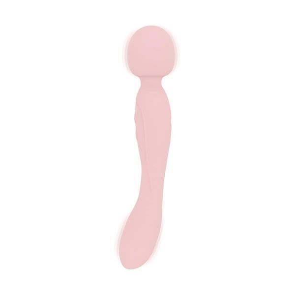 Вибромассажер Good Vibes Only - SIMI Double-Sided Wand Vibrator Soft Silicone - Pink SX3076 фото