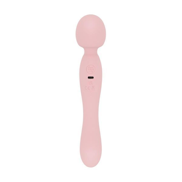 Вибромассажер Good Vibes Only - SIMI Double-Sided Wand Vibrator Soft Silicone - Pink SX3076 фото