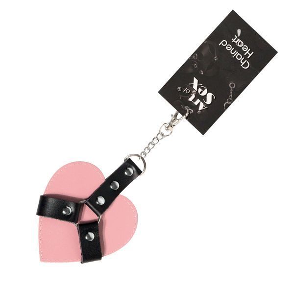 Брелок на карабине для ключей Art of Sex Chained Heart, Розовый SX2244 фото