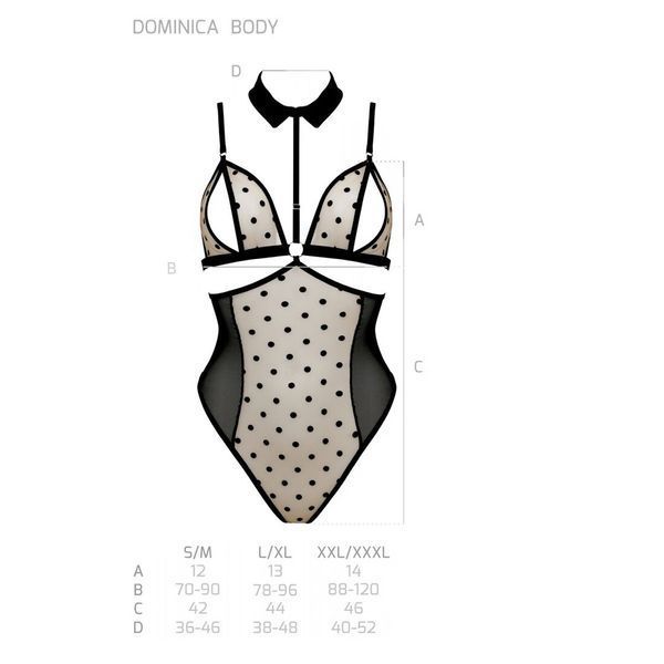 Боди Passion DOMINICA BODY L/XL, black SO8427 фото