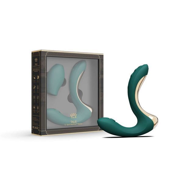 Вибратор-пульсатор с вакуумной насадкой Zalo &ndash; Talis G-Spot PulseWave Vibrator Turquoise Green SX0711 фото