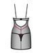 Пеньюар Obsessive Novenes chemise & thong, XL/2XL, обтислий, прозорий, зі стрепами, стрінги в компле SX0621 фото 5
