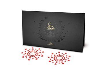 Пестіс з кристалів Bijoux Indiscrets - Mimi Red, прикраса на груди SO2321 фото