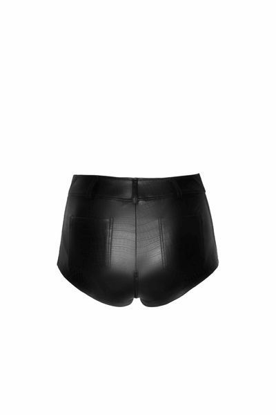 Шортики Noir Handmade F318 Wild, L, black, під латекс, крокодиловий принт, з доступом SX0335 фото