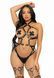 (SALE) Портупея-тедди из экокожи Leg Avenue Heart ring harness teddy S, Black, подвеска-сердечко, цепи SO8563 фото 4