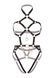 (SALE) Портупея-тедди из экокожи Leg Avenue Heart ring harness teddy S, Black, подвеска-сердечко, цепи SO8563 фото 5