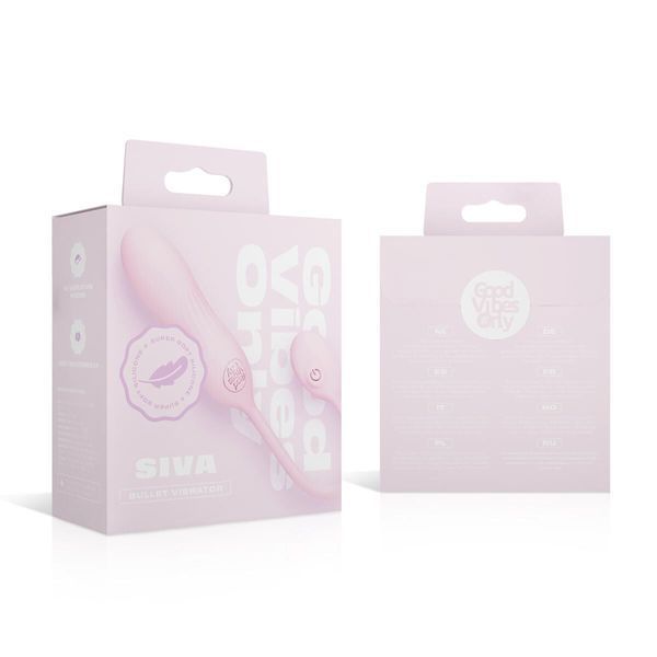 Виброяйцо Good Vibes Only - SIVA Bullet Vibrator Soft Silicone - Pink SX3077 фото