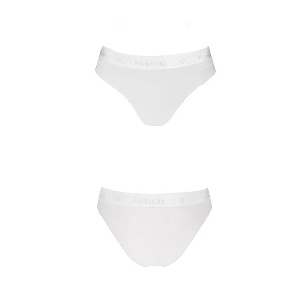 Трусики с прозрачной вставкой Passion PS006 PANTIES S, white SO4237 фото